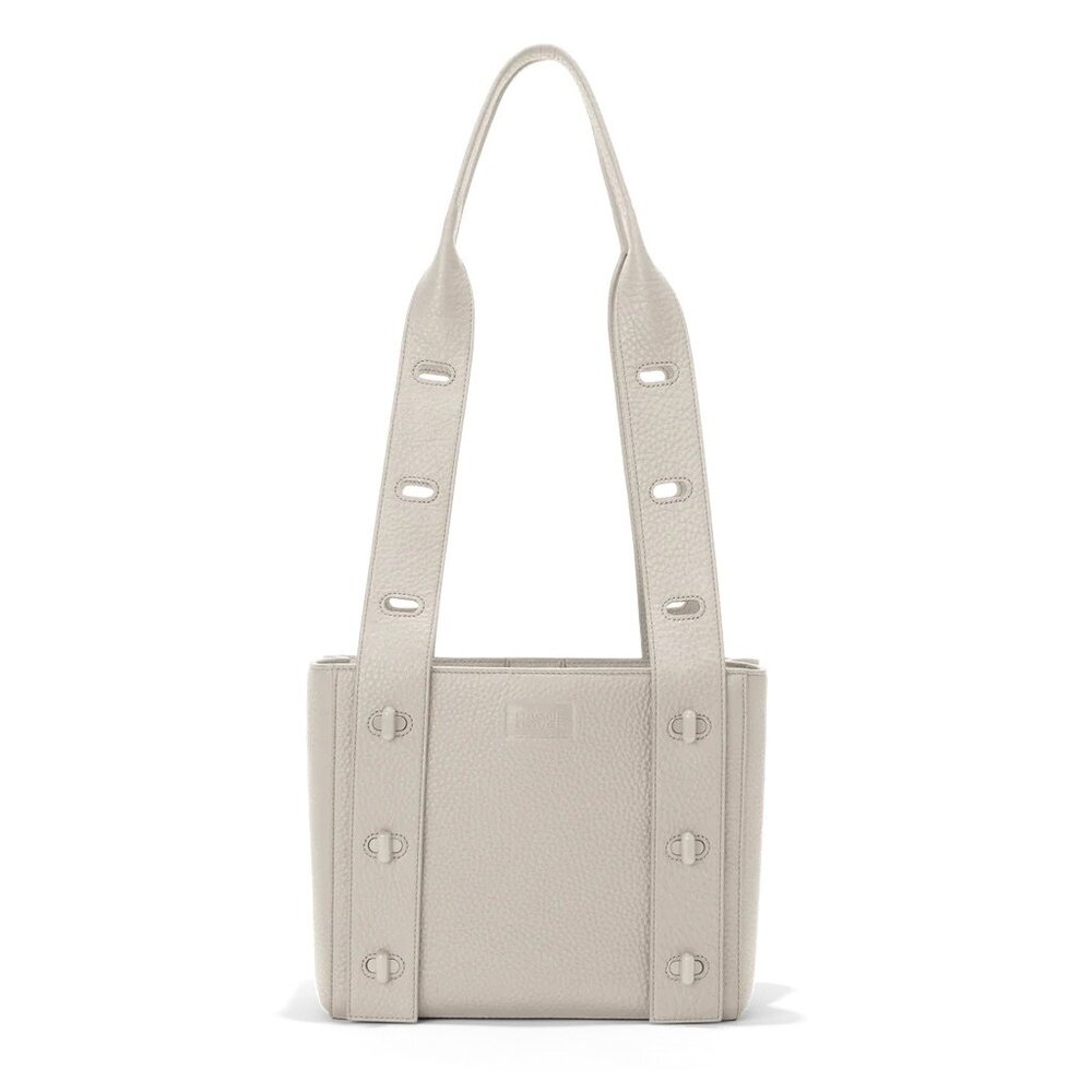 Dagne Dover Tokyo Turnlock Tote in Bone